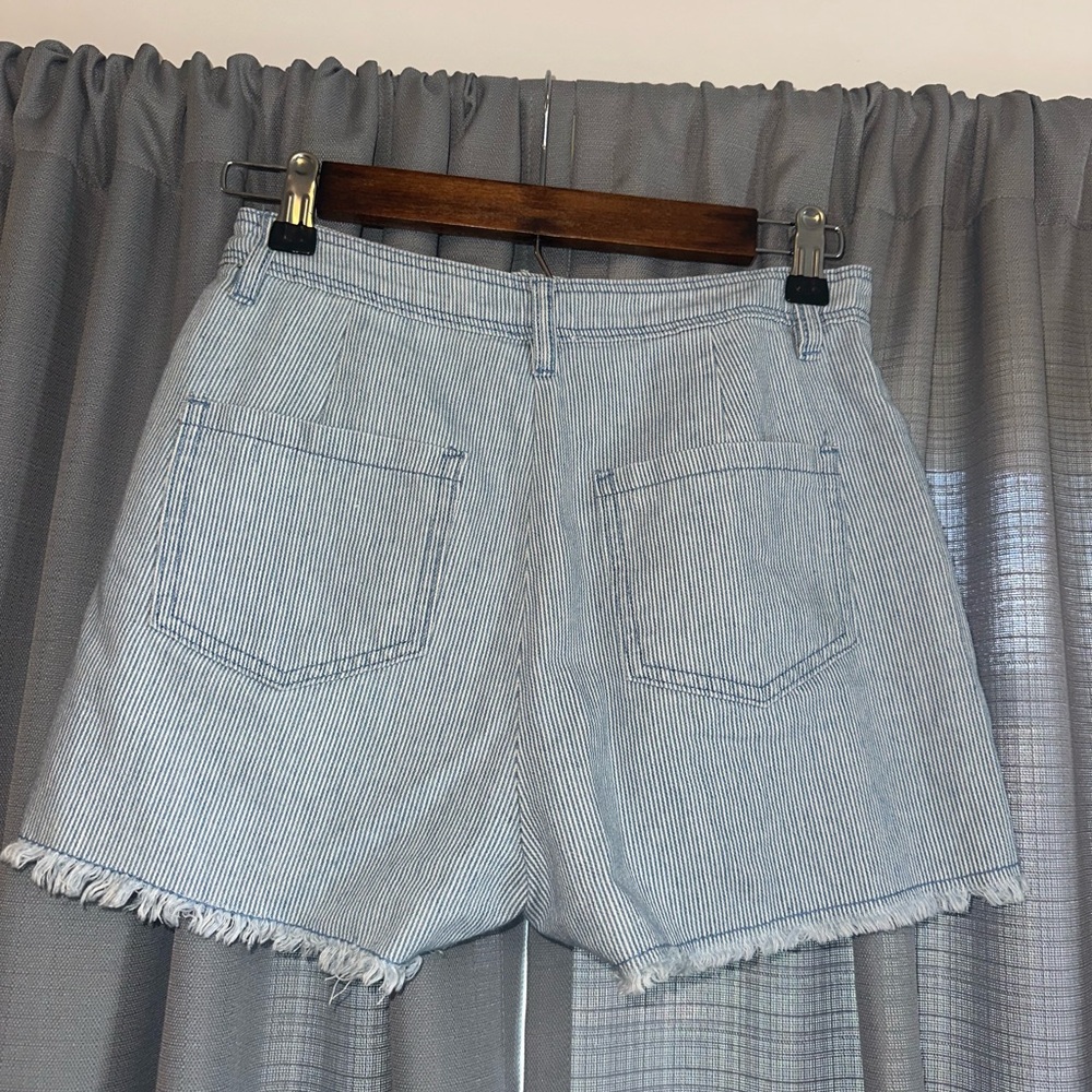 Striped Denim Mini Skort - Picture 2 of 3